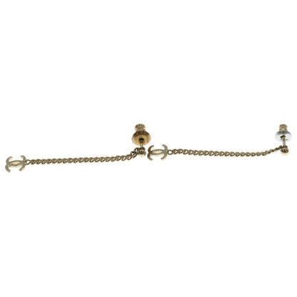 Chanel Chain Earrings CC Logo Gold
