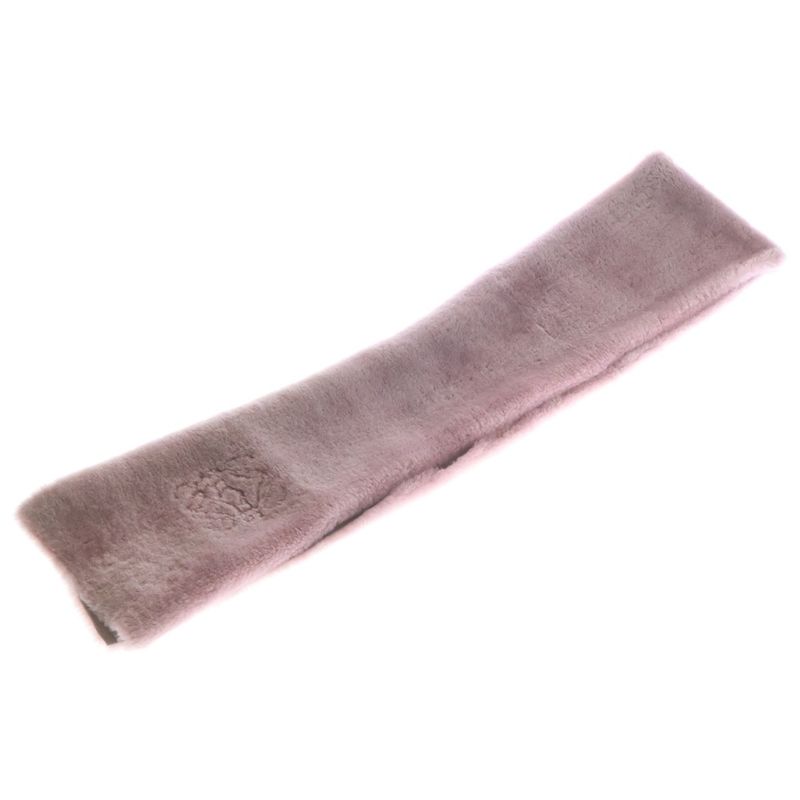 Loewe Fleece Logo Design Muffler Pink Scarf