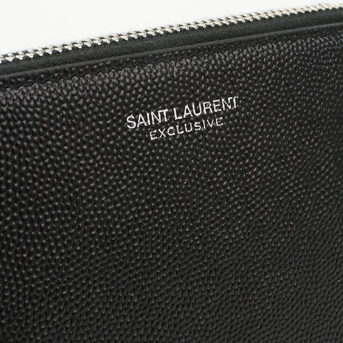 Saint Laurent Pouch Leather Black