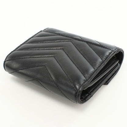 Saint Laurent Compact Trifold Wallet Cassandra Lambskin