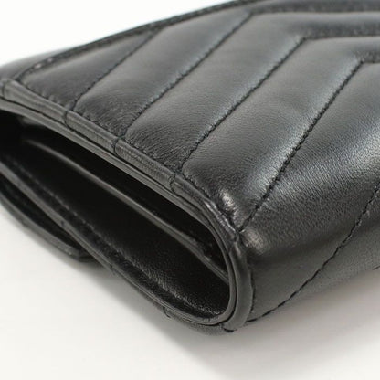 Saint Laurent Compact Trifold Wallet Cassandra Lambskin