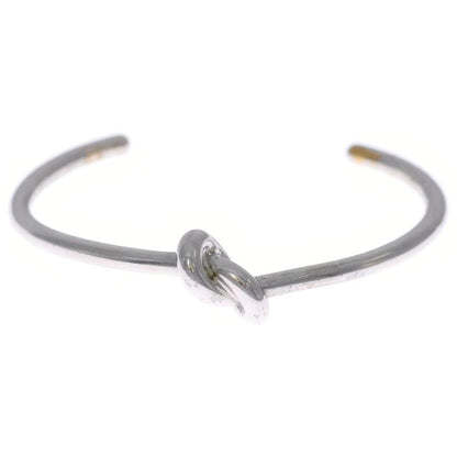 Celine Knot Bangle Bracelet Silver #M