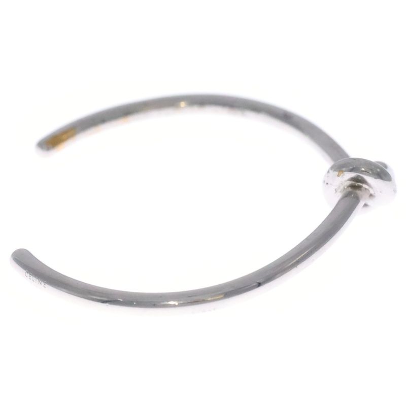 Celine Knot Bangle Bracelet Silver #M