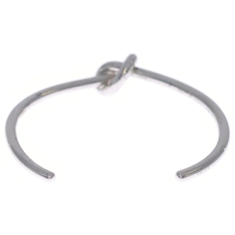 Celine Knot Bangle Bracelet Silver #M