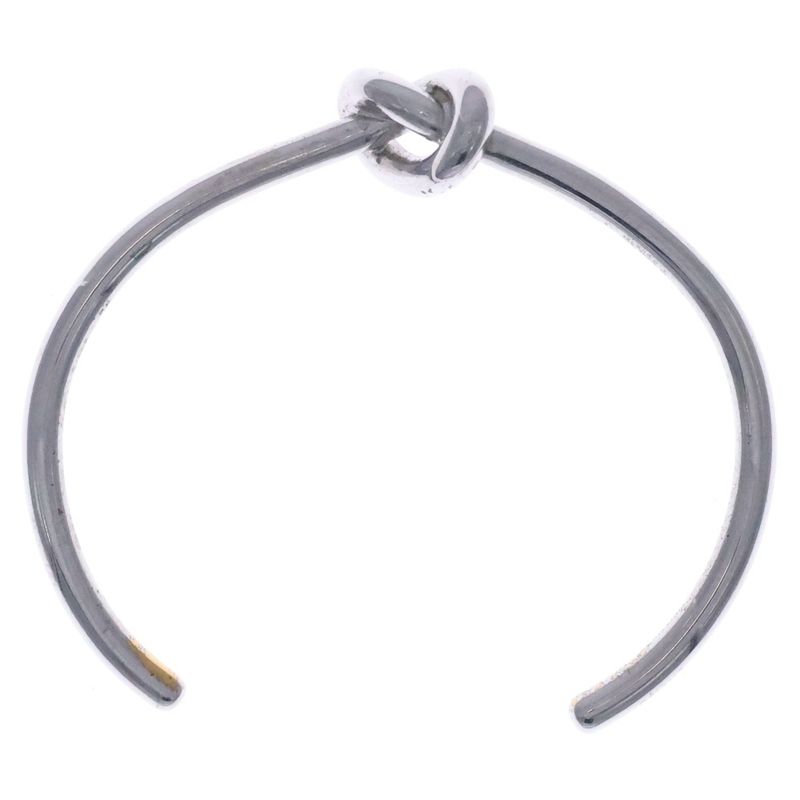 Celine Knot Bangle Bracelet Silver #M