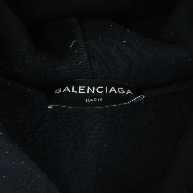 Balenciaga Feel Fine Cutoff Pullover Hoodie Black