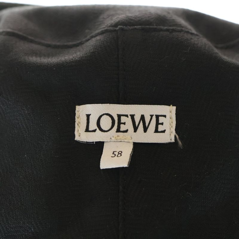 Loewe Wax Canvas Logo Bucket Hat Khaki