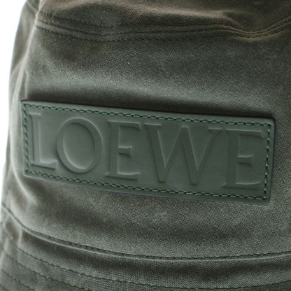 Loewe Wax Canvas Logo Bucket Hat Khaki