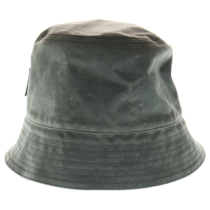 Loewe Wax Canvas Logo Bucket Hat Khaki