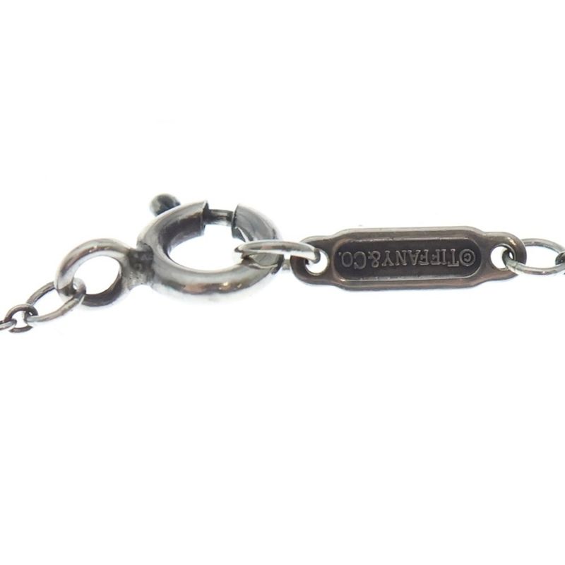 Tiffany & Co. Open Heart Key Necklace Pendant Chain 925 Sterling Silver