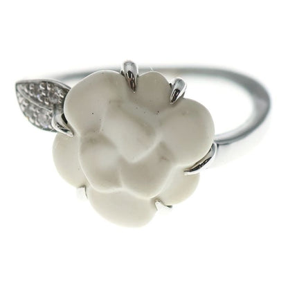 Chanel Camellia Chalcedony Diamond Ring White Gold 50