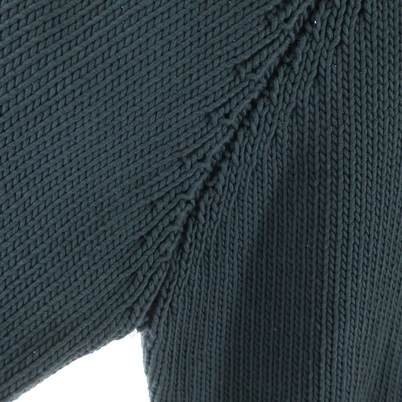 Hermes Logege Cotton Pullover Sweater Dark Green
