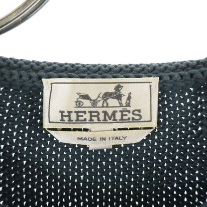Hermes Logege Cotton Pullover Sweater Dark Green