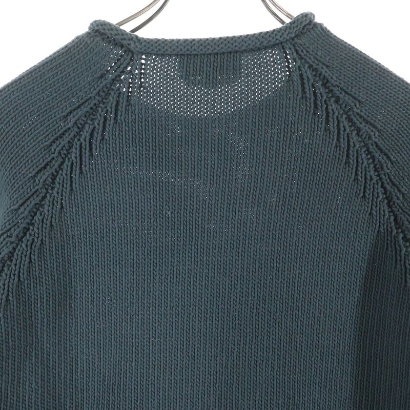 Hermes Logege Cotton Pullover Sweater Dark Green