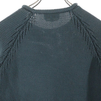 Hermes Logege Cotton Pullover Sweater Dark Green