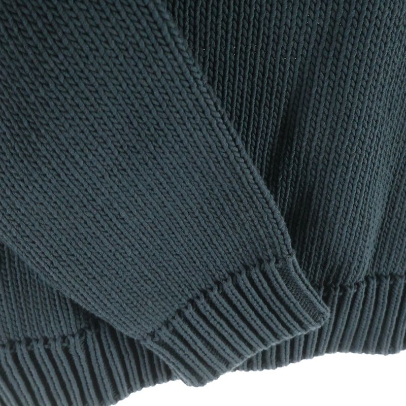 Hermes Logege Cotton Pullover Sweater Dark Green