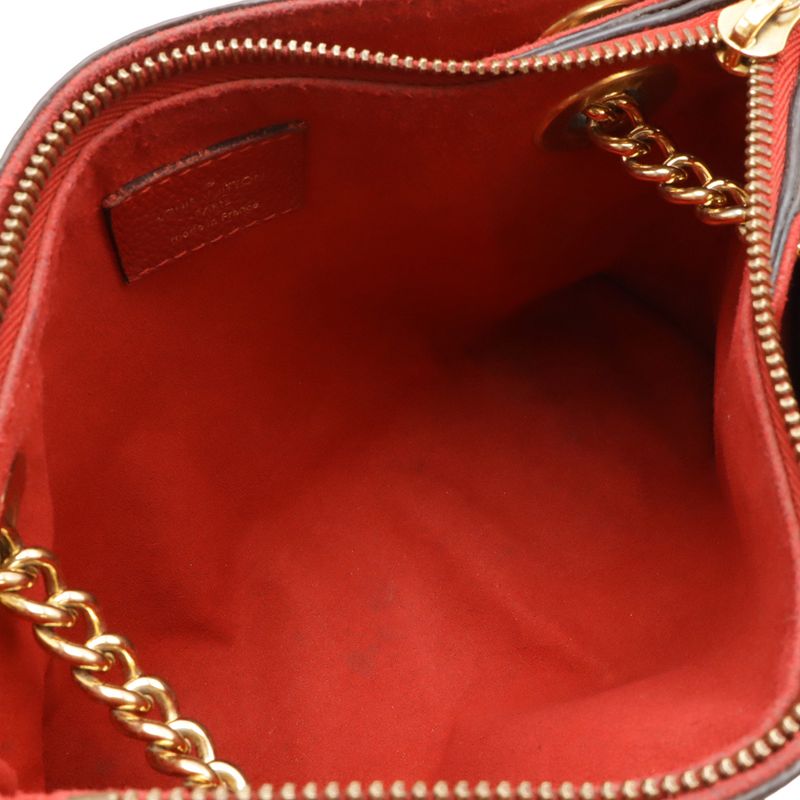 Louis Vuitton Monogram Calf Nenne BB Chain Shoulder Bag Cerise Red