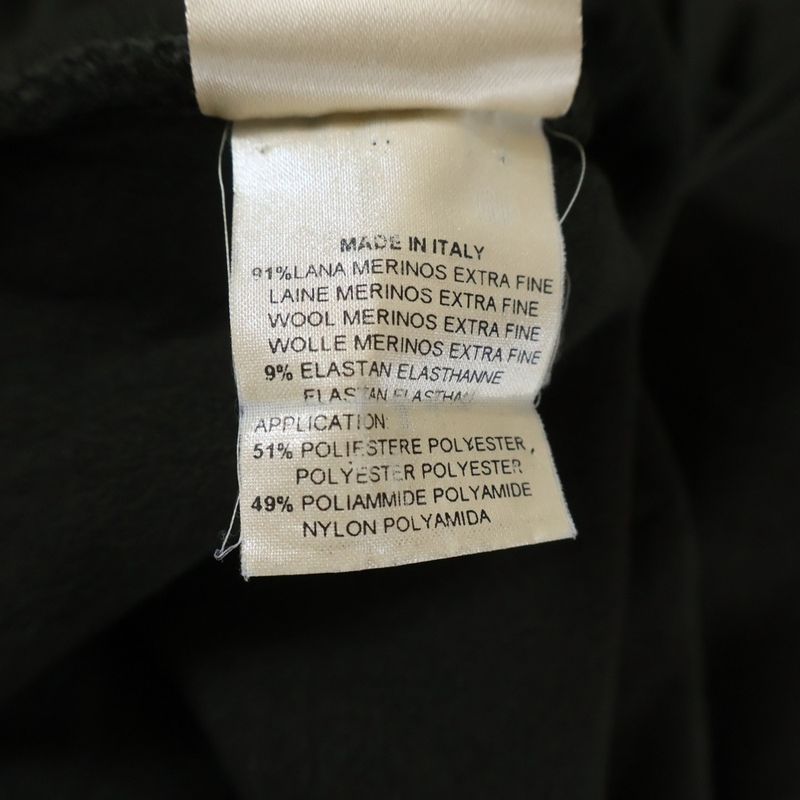 Hermes Half Zip Wool Knit Polo Shirt Dark Green