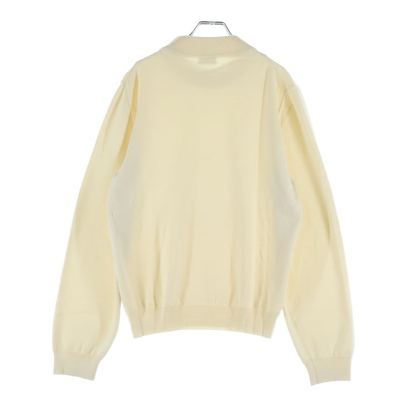 Celine Triomphe Embroidery Wool High Color Knit Sweater Ivory