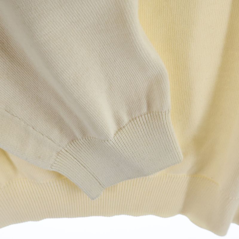 Celine Triomphe Embroidery Wool High Color Knit Sweater Ivory