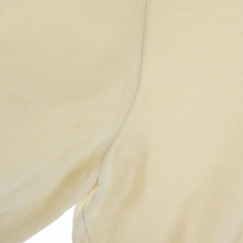 Celine Triomphe Embroidery Wool High Color Knit Sweater Ivory