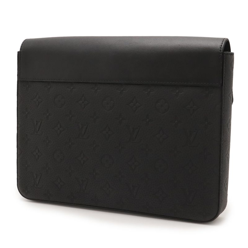 Louis Vuitton Monogram Taurillon Pochette Steamer Clutch Noir