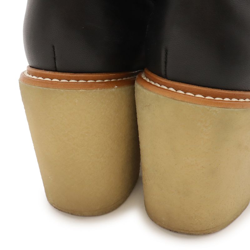 Hermes Fjord 70 Boots Long Boots Quilted Heel Nappa