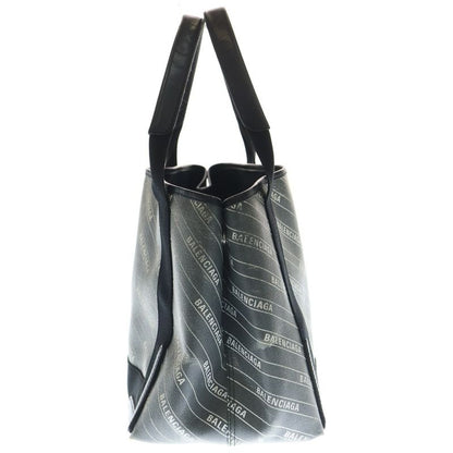Balenciaga Navy Cabas S Tote Black Canvas Leather