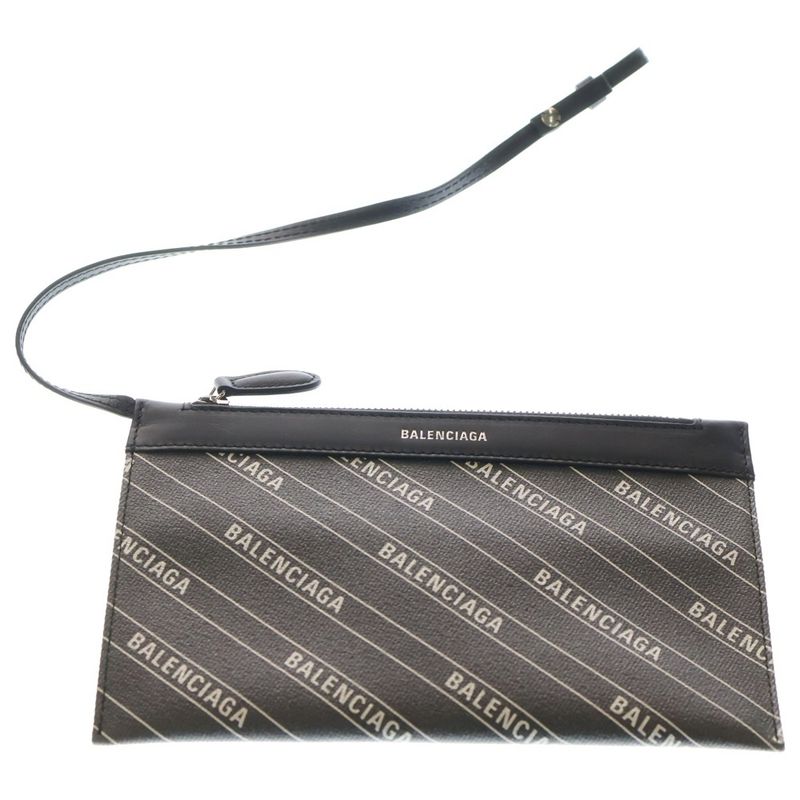 Balenciaga Navy Cabas S Tote Black Canvas Leather