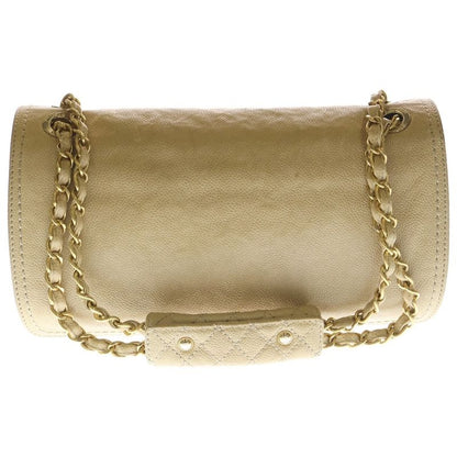 Chanel Quilted 2.55 S Flap Chain Shoulder Bag Beige Soft Caviar