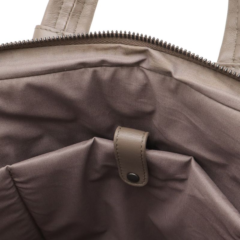 Bottega Veneta Intrecciato Business Bree Fake 2-Way Shoulder Bag Leather Grey