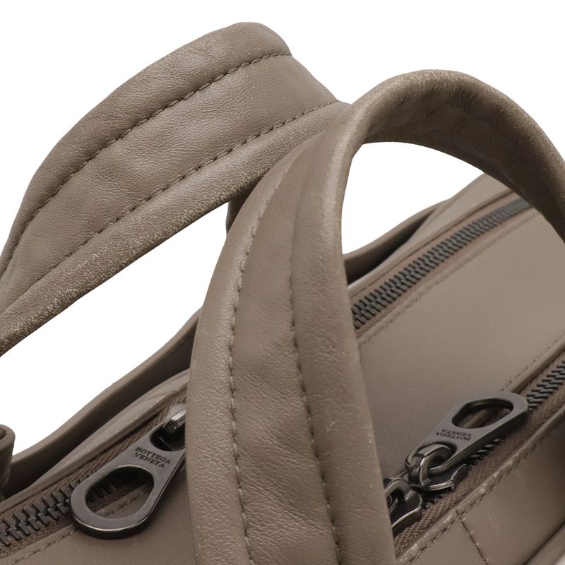 Bottega Veneta Intrecciato Business Bree Fake 2-Way Shoulder Bag Leather Grey