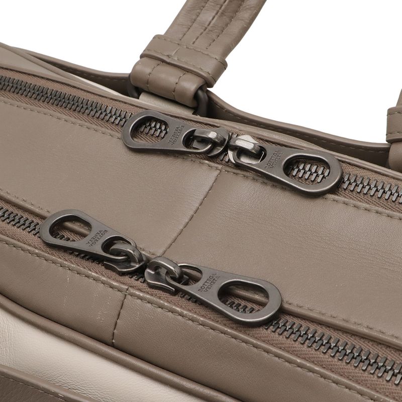 Bottega Veneta Intrecciato Business Bree Fake 2-Way Shoulder Bag Leather Grey