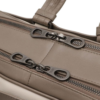 Bottega Veneta Intrecciato Business Bree Fake 2-Way Shoulder Bag Leather Grey
