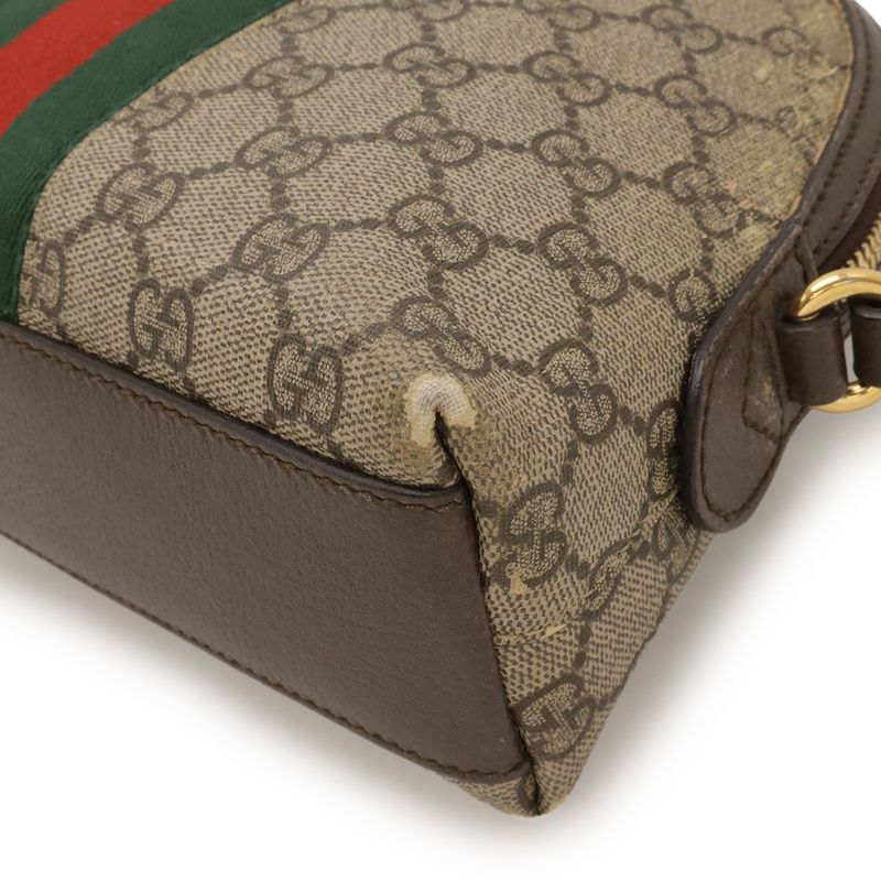 Gucci Ophidia Small Shoulder Bag GG Supreme Sherry Line Pochette