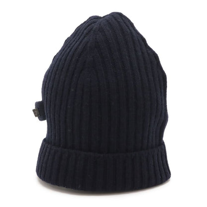 Prada Knit Cap Hat 100% Wool Dark Navy Blue M