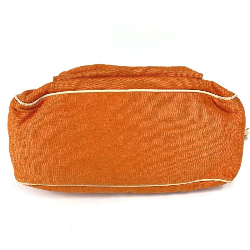 Celine Handbag Macadam Boogie Bag Leather Canvas Orange