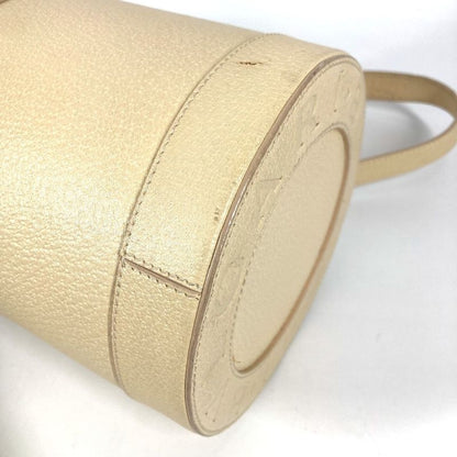 Bvlgari Shoulder Bag Logo Leather White