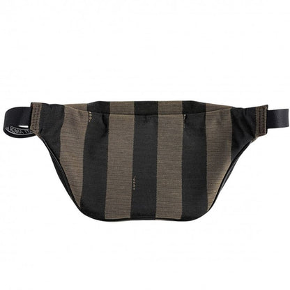 Fendi Body Bag Pecan Stripe Waist Pouch Canvas