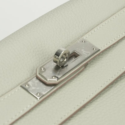 Hermes Kelly 32 Tote Shoulder Bag Togo Grisperle Gray Silver