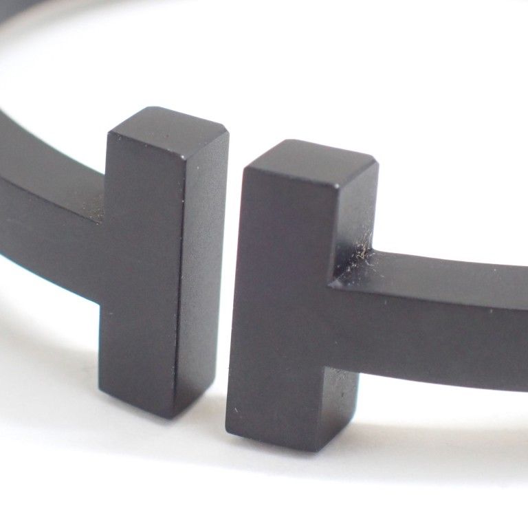 Tiffany & Co. Bangle T Square Black Stainless Steel