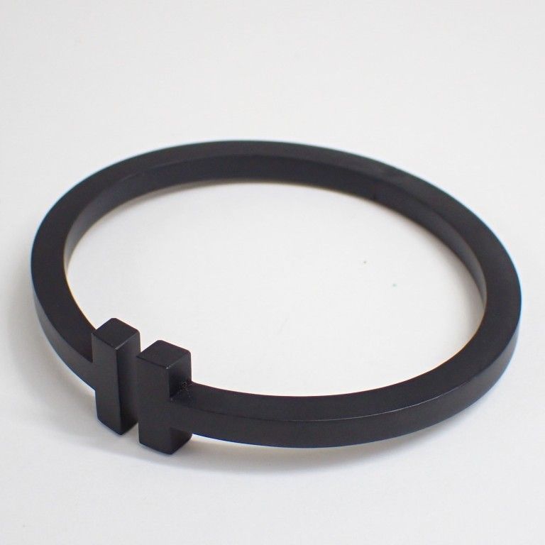 Tiffany & Co. Bangle T Square Black Stainless Steel