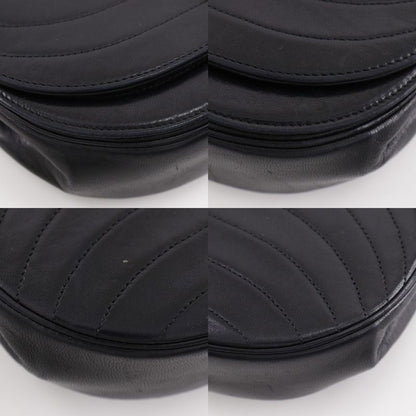 Chanel Half Moon Chain Shoulder Vintage Lambskin Black Bag