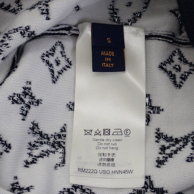 Louis Vuitton Monogram Gradient Hoodie S Top Cotton Black