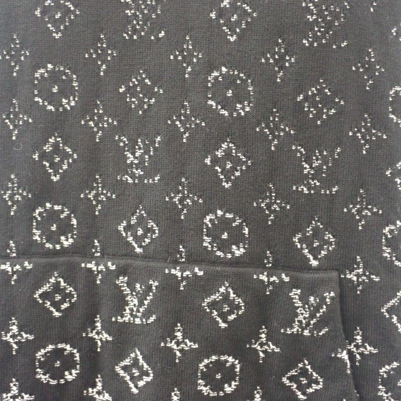 Louis Vuitton Monogram Gradient Hoodie S Top Cotton Black