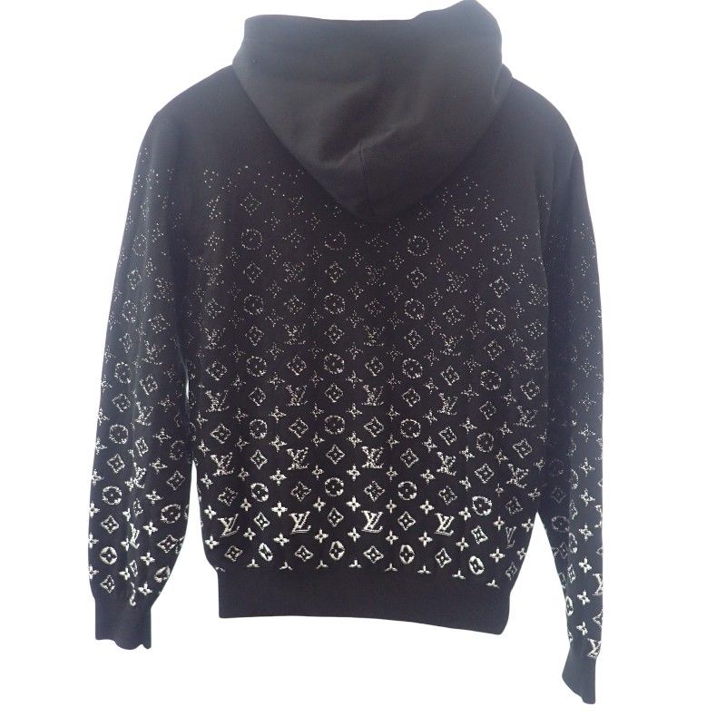 Louis Vuitton Monogram Gradient Hoodie S Top Cotton Black
