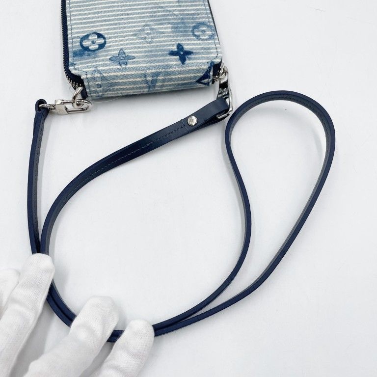 Louis Vuitton Wallet Zippy Compact Wallet Blue Monogram Water Color