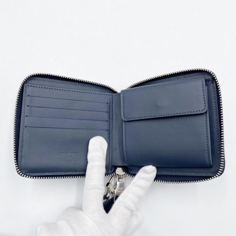 Louis Vuitton Wallet Zippy Compact Wallet Blue Monogram Water Color