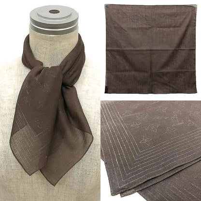 Louis Vuitton Monogram Cotton Carre Bandana Scarf Brown