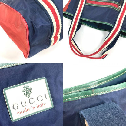 Gucci Shoulder Bag Hysteria Logo Nylon Navy